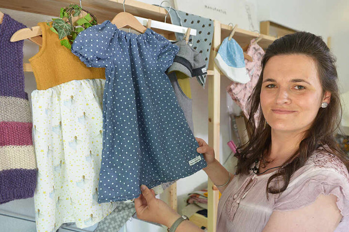 Bei Andrea Gleisberg (34) wachsen die Kindersachen mit.