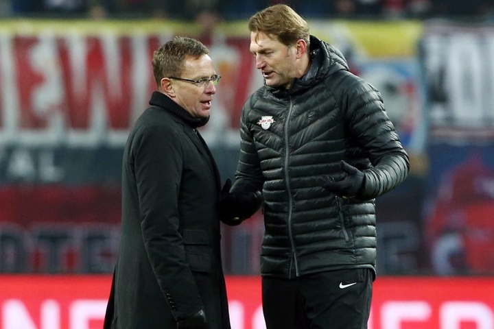 RB-Sportdirektor Ralf Rangnick und Trainer Ralph Hasenhüttl.