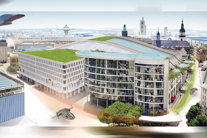 Ein Pool auf den Rathauspassagen? Warum nicht. Visionen und Träume für die Chemnitzer Innenstadt sind erlaubt.