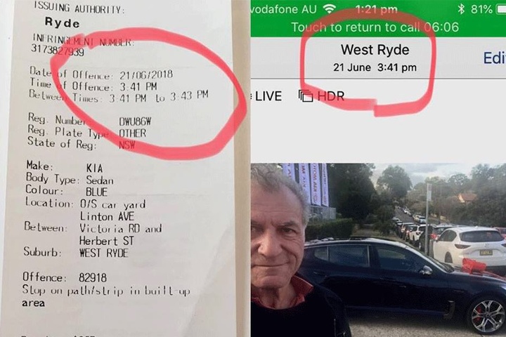 Das Ticket in der Minute, in der Jakubiak das Selfie machte.