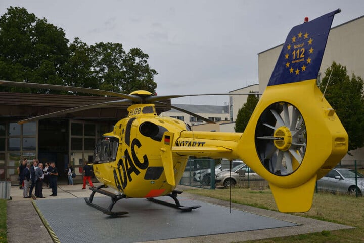 Der neue Star am Zwickauer Himmel: ADAC-Hubschrauber "Christoph 46".
