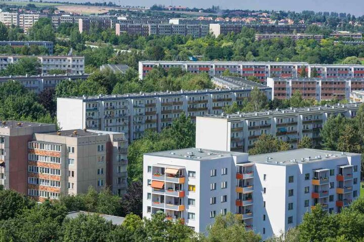 Platten-Panorama: Blick über Gorbitz.