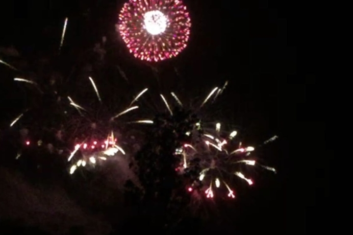 Gegen 22 Uhr startete das Feuerwerk.