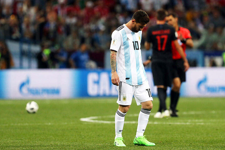 Lionel Messi steht mit der argentinischen Fußball-Nationalmannschaft vor dem WM-Aus.