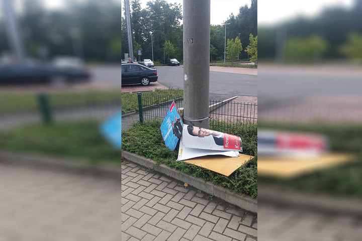 Entlang ganzer Straßenzüge wurden Plakate entfernt.
