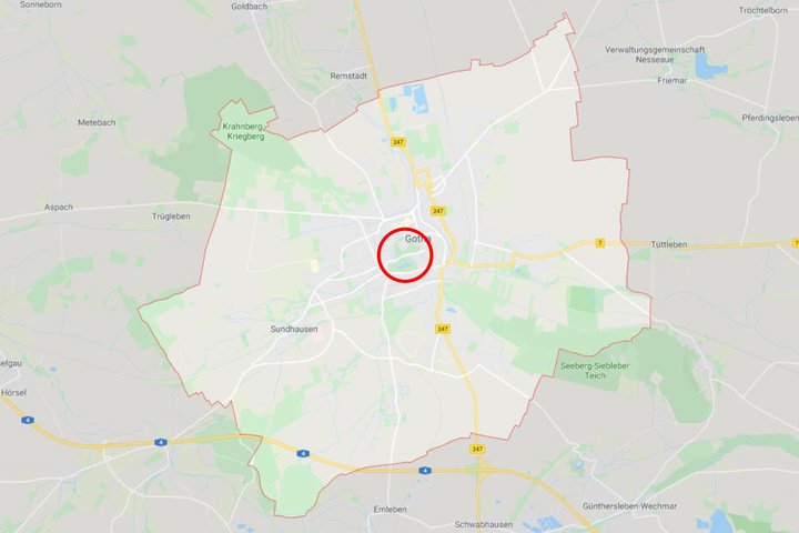 Außerhalb des roten Kreises ist das Böllern an Silvester gestattet.