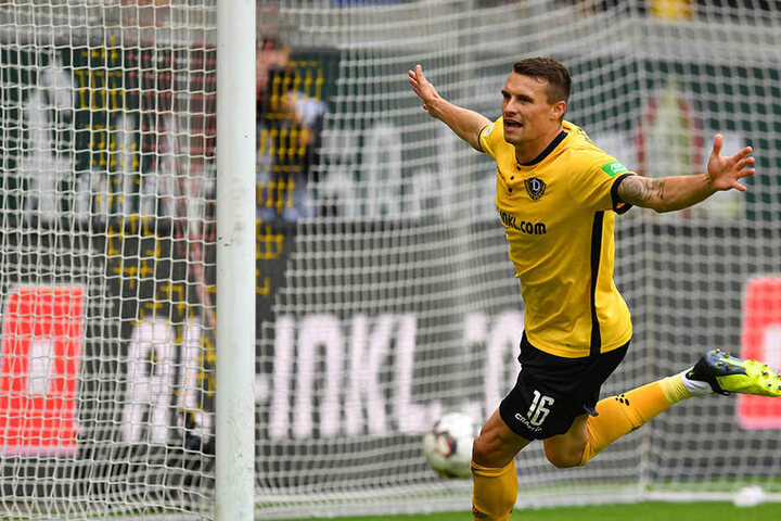 Philip Heise traf bei 4:1-Erfolg der Dresdner gegen Darmstadt zum vorentscheidenden 3:1.