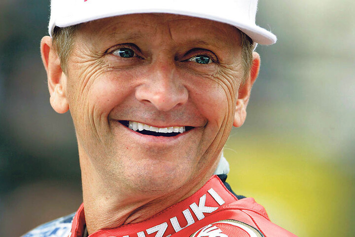 Auch Kult-Biker Kevin
Schwantz (52) wird
am Sachsenring noch
einmal antreten.