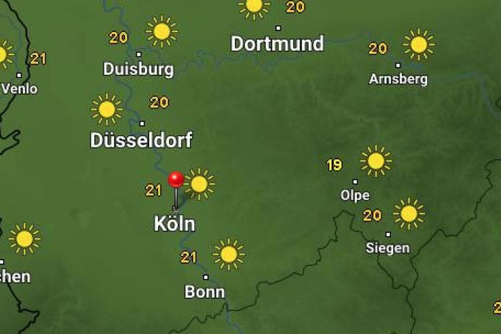 Am Samstag können die Temperaturen in NRW laut Wetter Online auf über 21 Grad klettern.