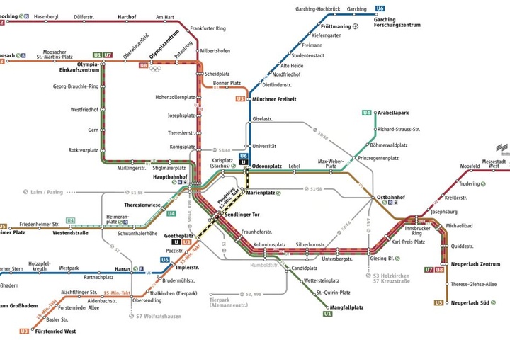 Sonderfahrplan in München: Zwischen Goetheplatz und Odeonsplatz fährt nur noch ein Pendelzug.