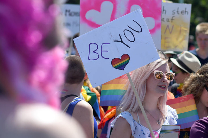 "Sei Du" - Eine Aussage beim CSD in Köln.