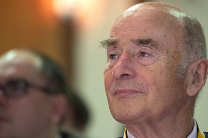 Jörg Schönbohm (CDU), Ehrenvorsitzender der CDU Brandenburg, auf dem 33. Landesparteitag der Brandenburger CDU. (Archivbild)
