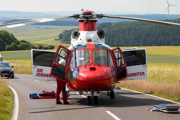 Ein Rettungshubschrauber war im Einsatz.