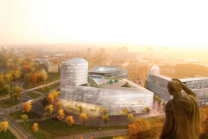 So in etwa soll
das neue Technische
Rathaus am
Ferdinandplatz
aussehen.