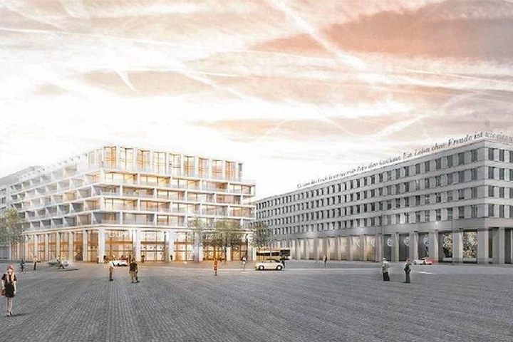So soll der neue Wohnkomplex der CG Gruppe am Postplatz Ende 2020 aussehen.