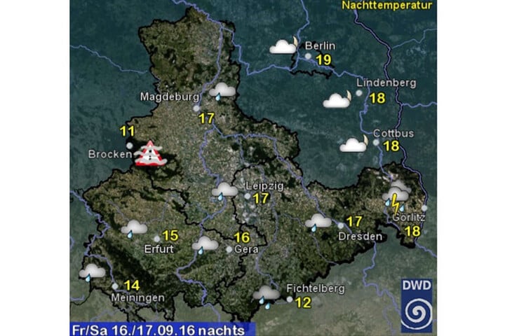 In der Nacht zu Sonnabend wird es in Sachsen besonders ungemütlich.