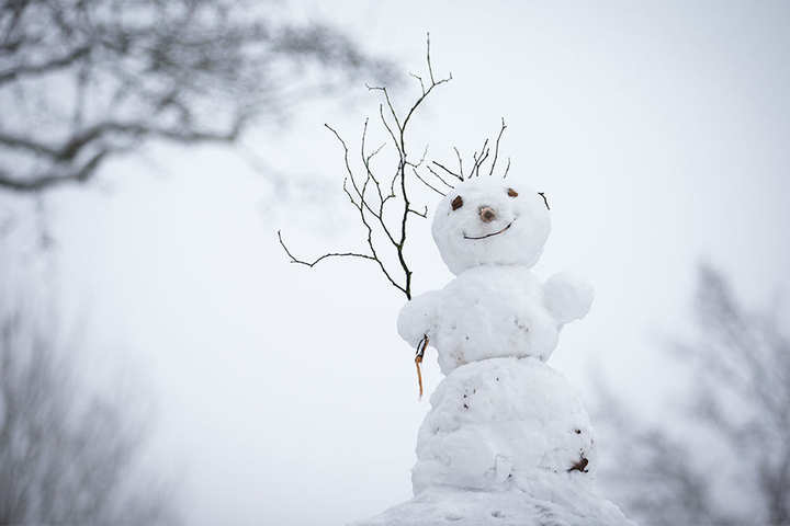 Für Schneemänner wird der Schneeregen wohl nicht mehr reichen.