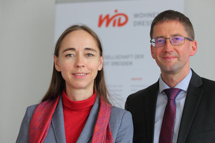 Bauen gemeinsam die neue Woba "WiD" auf: Sozialbürgermeisterin Kristin Kaufmann (43, Linke) und WiD-Chef Steffen Jäckel (49).