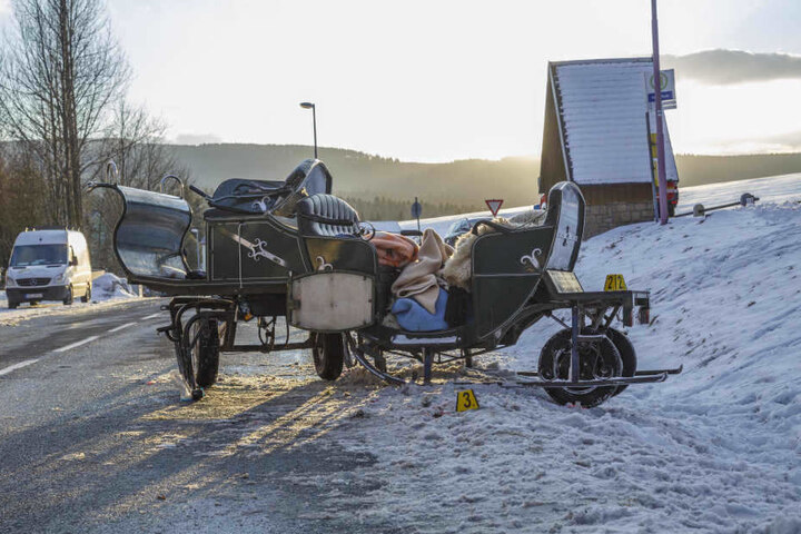 Bei dem schrecklichen Schlittenunfall starb auch Jürgen Försters Ehefrau, zwei weitere Fahrgäste und der Kutscher wurden verletzt.