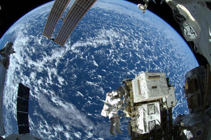 Außenarbeiten an der ISS.