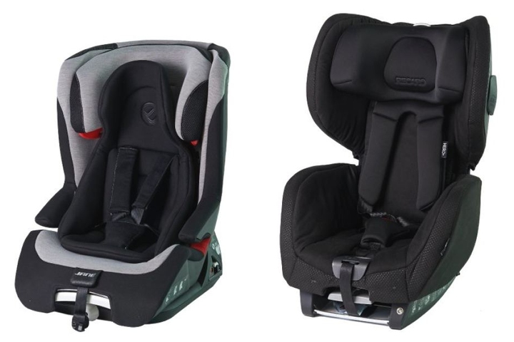 Der Jané Grand (links) kostet rund 220 Euro. Der Recaro Optia mit SmartClick Base rund 330 Euro.