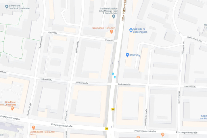 Der Unfall ereignete sich in der Richard-Strauss-Straße Ecke Zaubzerstraße.
