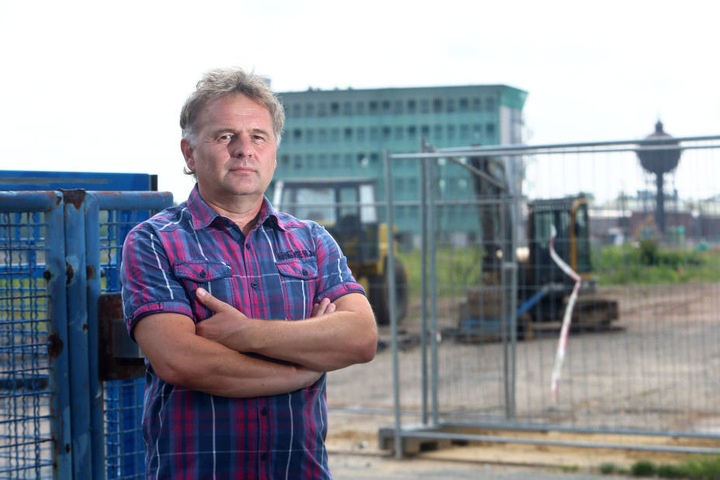 Lutz Reinhold, Sprecher der Bürgerinitiative will den Knastbau verhindern.