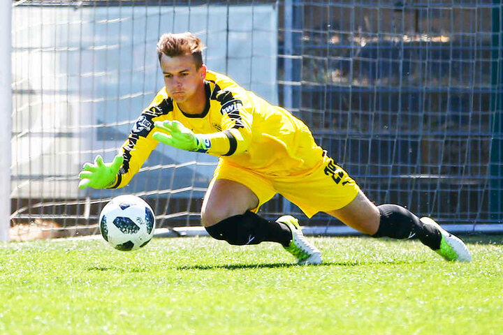 FSV-Zwickau-Keeper Matti Kamenz bestreitet am Samstag sein Profi-Debüt.