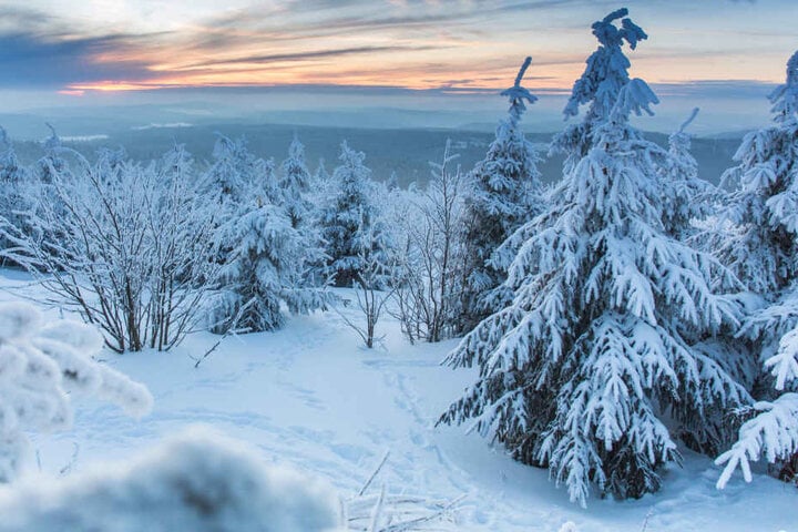 Auf dem Fichtelberg war es vergangene Nacht mit Minus 19 Grad am kältesten.