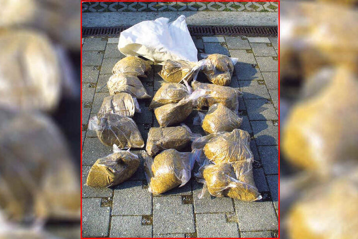 Diese 60 Kilo Rauchtabak entdeckten Zöllner am 6. April bei der Kontrolle einer aus Polen eingereisten Autofahrerin (51) in Bad Muskau.