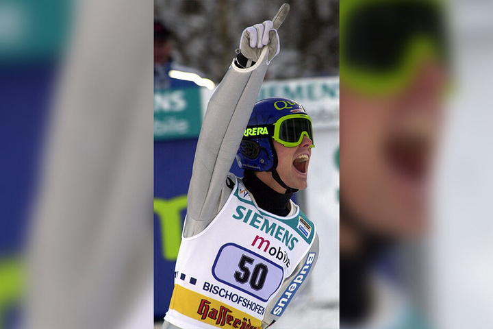 Der Höhepunkt seiner Karriere: Sven Hannawald als Sieger der Vierschanzentournee.