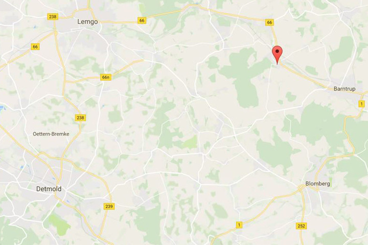 An dem markierten Ort kam es zur Brandstiftung.