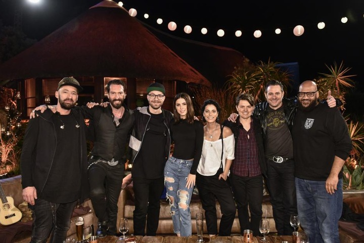 Die Crew der vergangenen Staffel: v.l Gentleman, Alec Völkel, Mark Forster, Lena, Stefanie Kloß, Michael Patrick Kelly, Sascha Vollmer und Moses Pelham.
