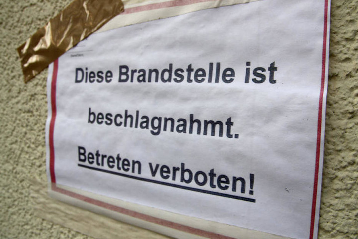 Lange Zeit war die Brandstelle beschlagnahmt.
