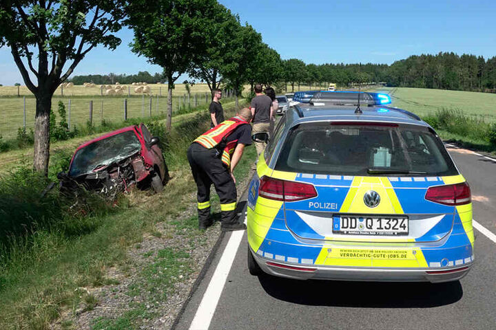 Die S 236 zwischen Chemnitz und Erdmannsdorf war mindestens zwei Stunden gesperrt.