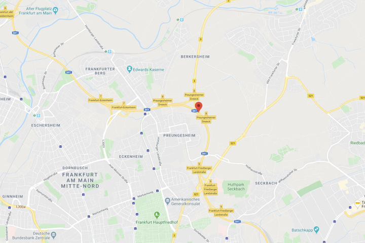 Der Unfall ereignete sich am Preungesheimer Dreieck.