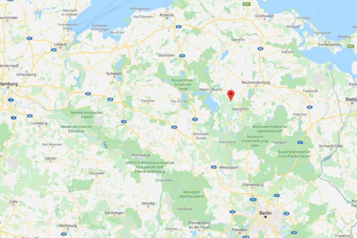 Überall um die Markierung herum könnte sich das wilde Tier aufhalten.