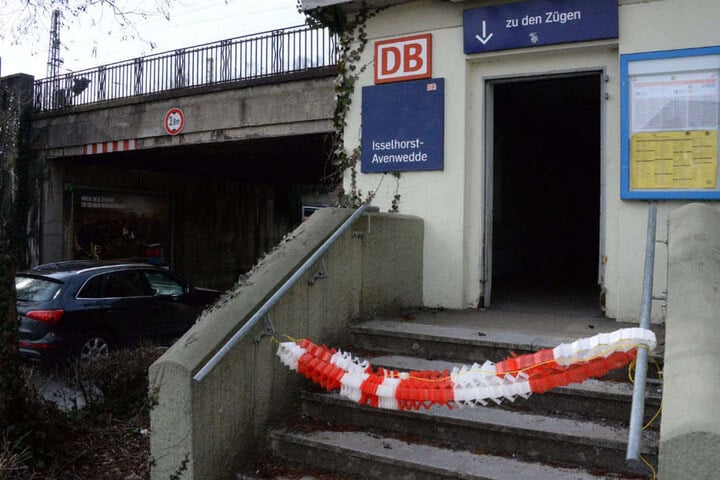 Der Bahnhof in Isselhorst-Avenwedde wurde zunächst gesperrt.