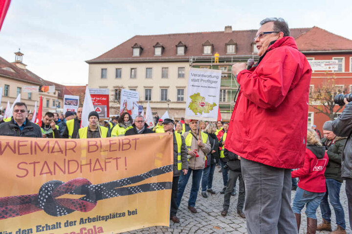 Auf dem Goetheplatz sammelten sich die Demonstranten.