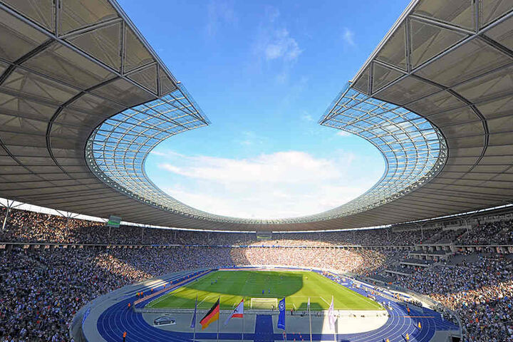 Ein ausverkauftes Olympiastadion: Am Samstag um 18:30 werden 60.000 Fans erwartet - darunter 10.000 Leipziger.