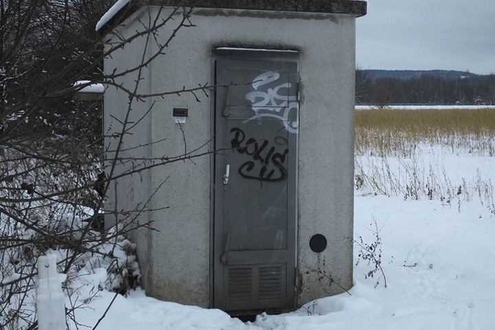 Dieses Häuschen wurde von den Dieben aufgebrochen.