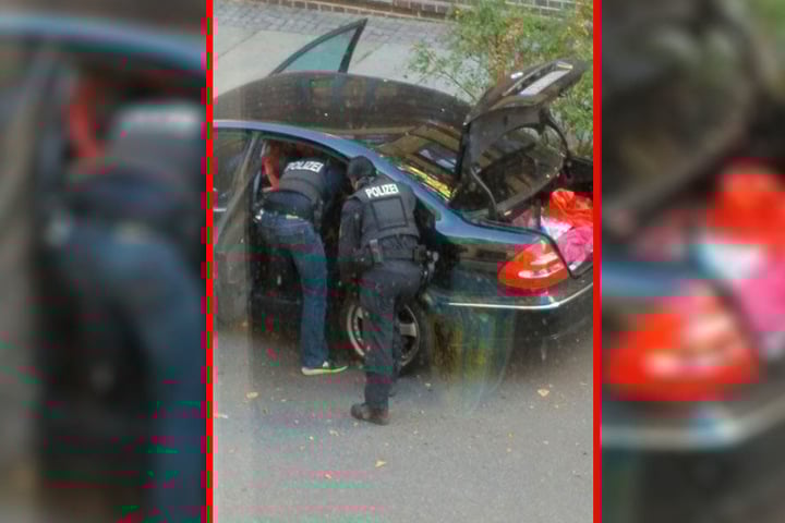 Auch der E-Klasse-Mercedes des Studenten wurde nach der Festnahme durchsucht.