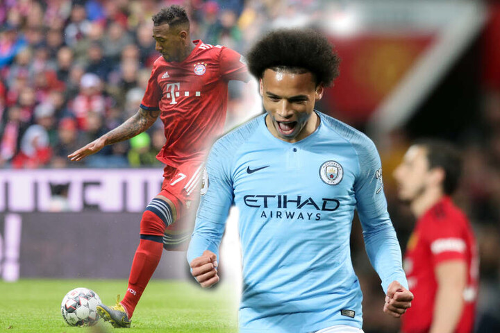 Leroy Sané (r.) wird laut Matthäus zum FC Bayern wechseln, während Jérôme Boateng das Team verlassen soll. (Bildmontage)