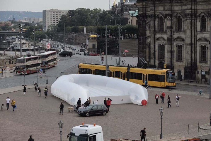 Von oben wird die ganze Dimension des Bootes sichtbar.