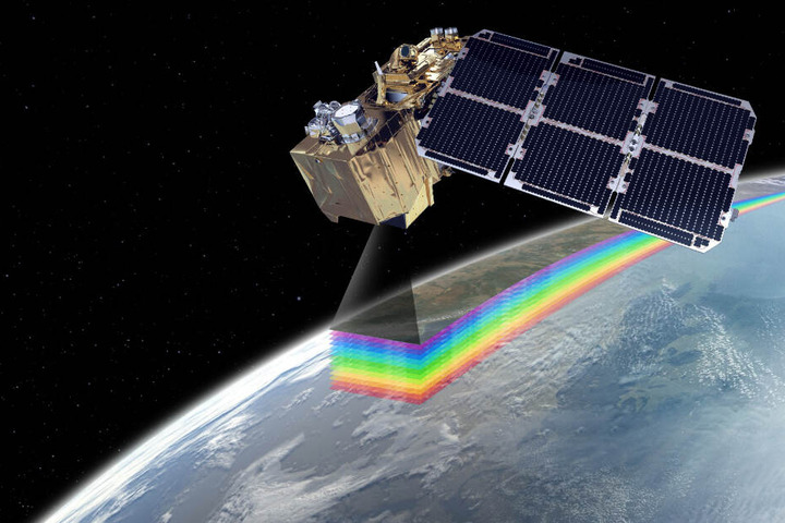 Der europäische Erdbeobachtungs-Satellit "Sentinel-2B" von Airbus.