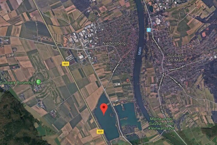 Der Silbersee liegt südlich von Niedernberg.