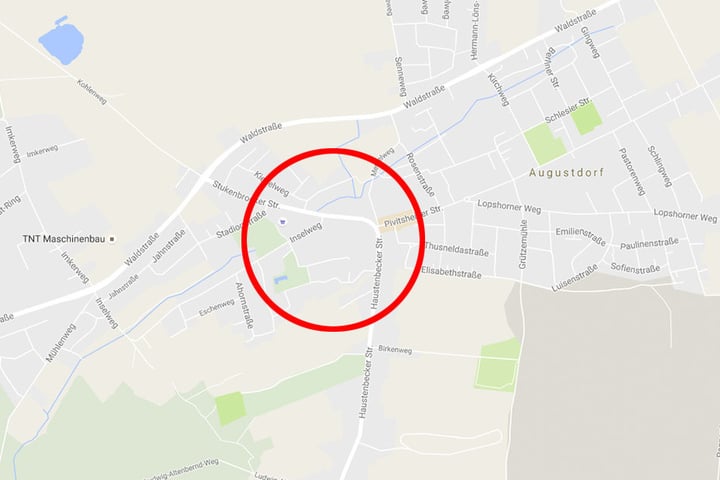 In dem Umfeld muss der kuriose Unfall passiert sein.