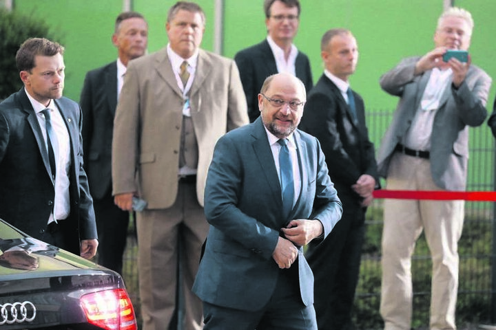 Martin Schulz auf dem Weg zum TV-Duell.