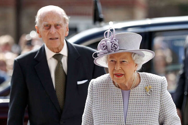 Prinz Philip mit seiner Frau, Königin Elizabeth II.