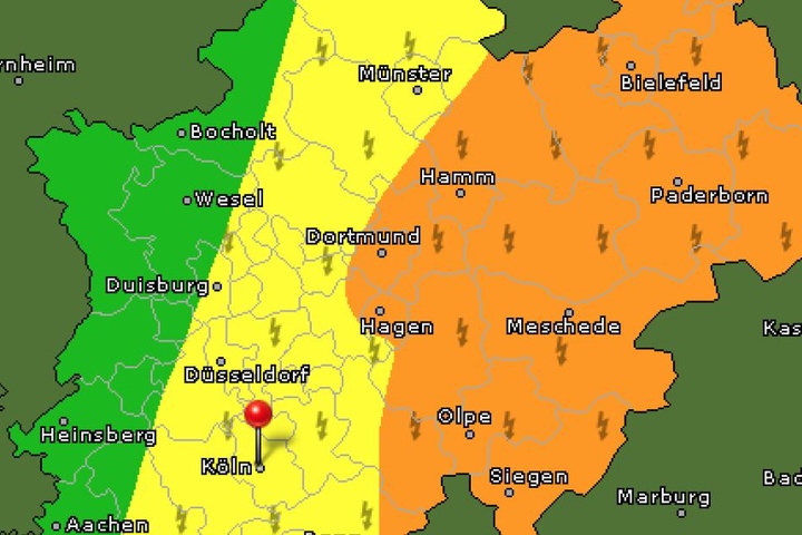 In diesen Teilen des Landes könnte es ordentlich gewittern.
